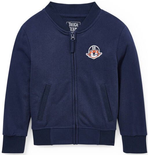 C&A Tough Team sweatvest met printopdruk donkerblauw