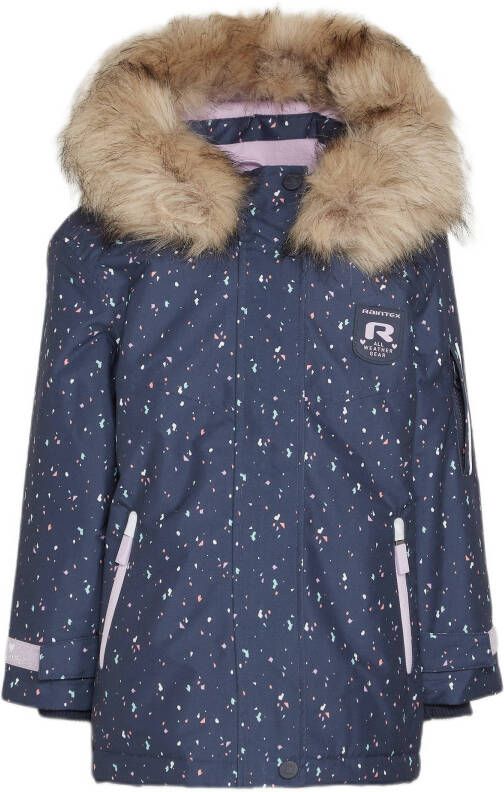 C&A winterjas met all over print blauw