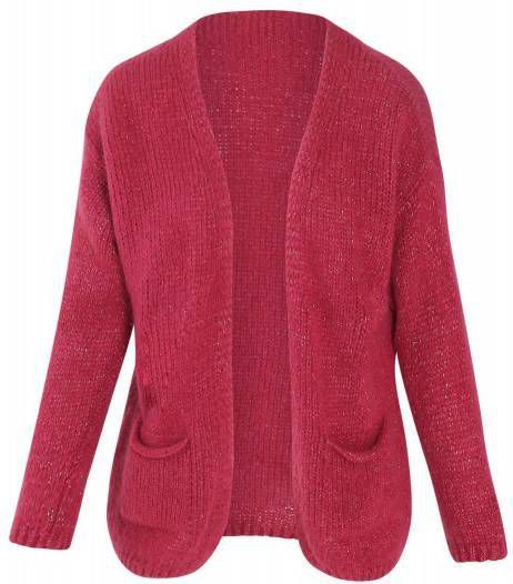 VILA grofgebreid vest roze Jassenshoponline.nl Cassis grofgebreid vest framboos | wehkamp