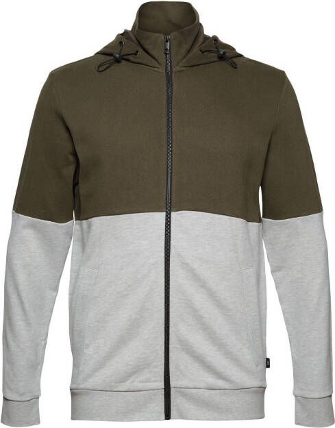 ESPRIT edc Men vest olijfgroen/grijs