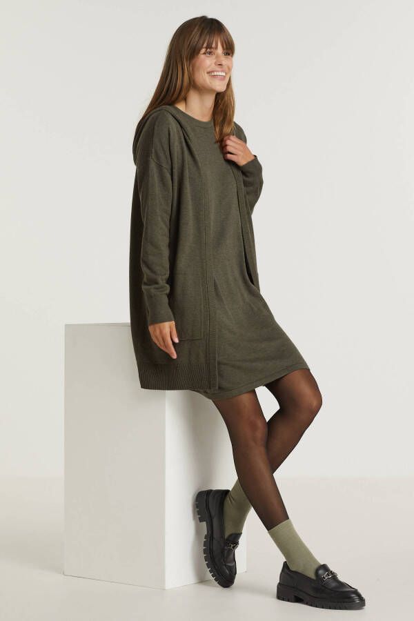 ESPRIT edc Women gebreid vest met biologisch katoen groen