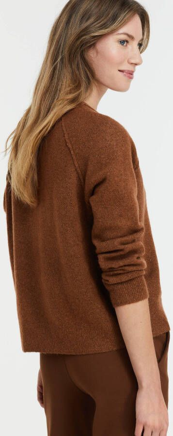 ESPRIT Women Casual fijngebreid vest bruin