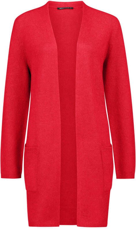 Expresso fijngebreid vest rood