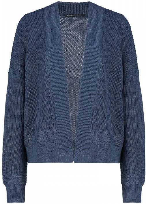 Expresso Grofgebreid openvallend vest met lurex