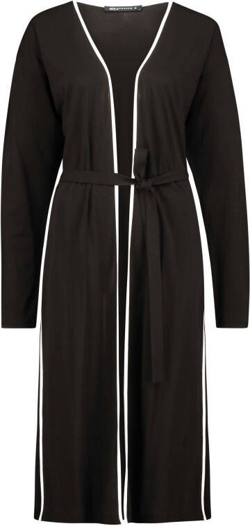 Expresso Longline vest met streepdetail en strikceintuur