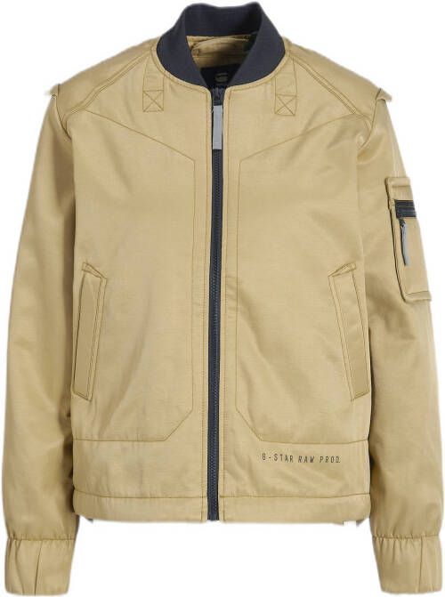 G-Star G Star RAW bomberjack van gerecycled polyester zand