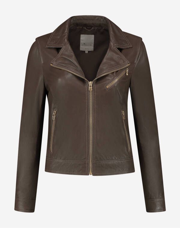 Goosecraft bikerjack GC Megan biker taupe