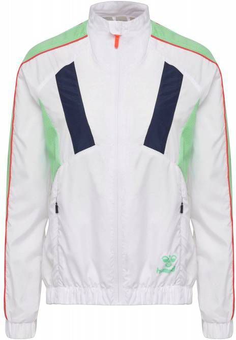 hummel sportjack Trophy wit/mintgroen