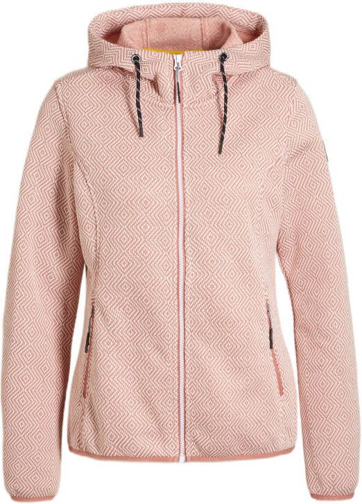 Icepeak sweatvest Adrian met all over print roze