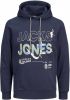 JACK & JONES CORE hoodie JCOGAME met printopdruk navy blazer online kopen