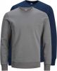 JACK & JONES ESSENTIALS sweater JJEBASIC (set van 2)navy blazer/sedona sage online kopen