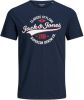 JACK & JONES PLUS SIZE regular fit T shirt JJELOGO Plus Size met logo navy blazer online kopen