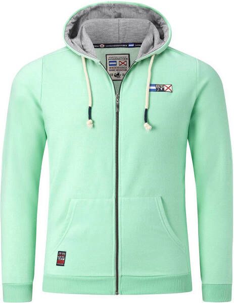 Jan Vanderstorm vest EDRIK met logo Plus Size turquoise