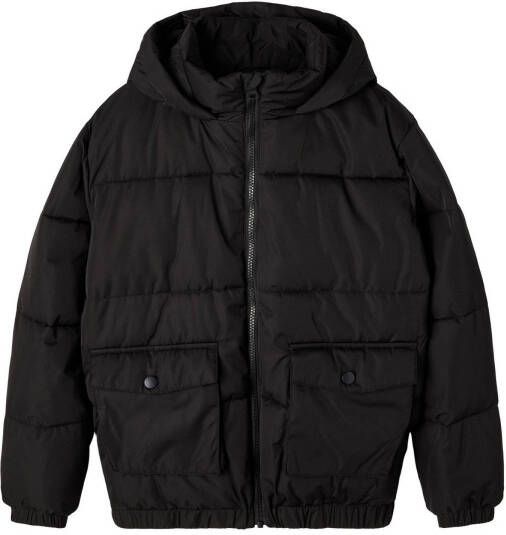 LMTD gewatteerde winterjas NLFMYI zwart