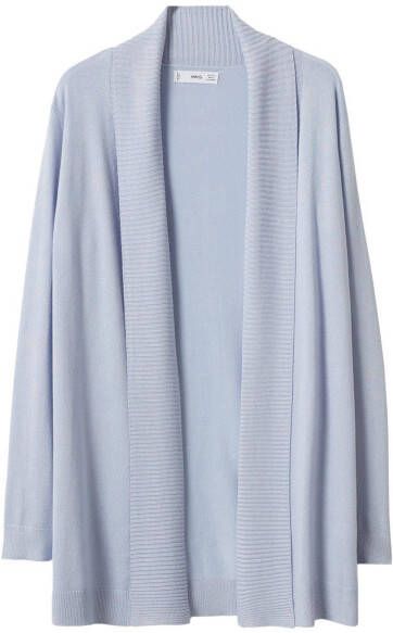 Mango Alma fijngebreid openvallend vest