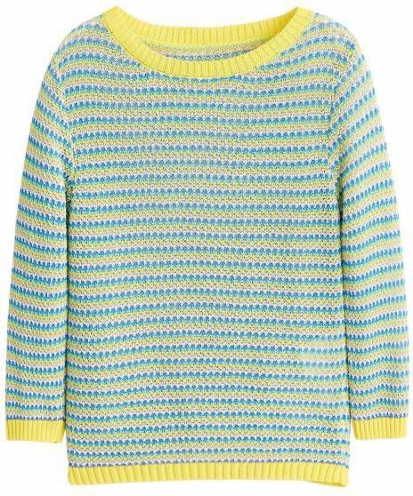 Mango gestreepte trui middenblauw - Jassenshoponline.nl