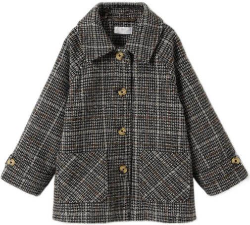 MANGO BABY Geruite gestructureerde jas