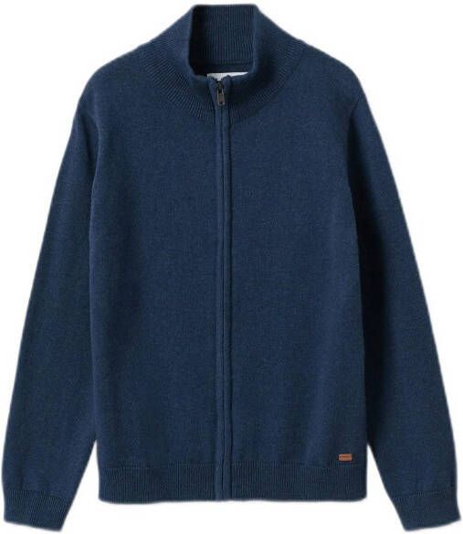 Mango Bali fijngebreid vest met opstaande kraag