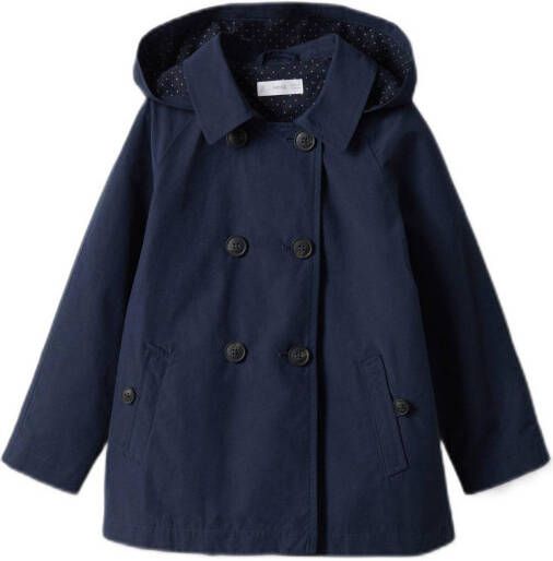 Mango Grace double breasted trenchcoat met capuchon