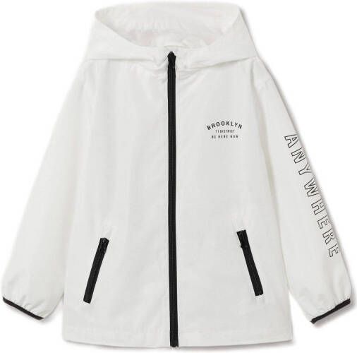 Mango Kids zomerjas met printopdruk wit/zwart