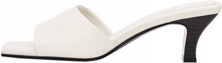 Mango Leren sandalen met hakken