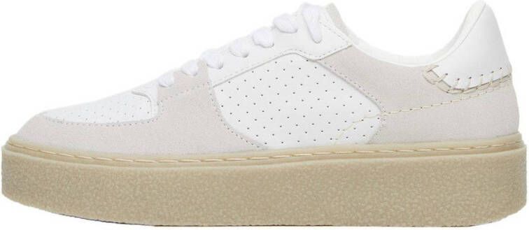 Mango Choco sneaker met leren details