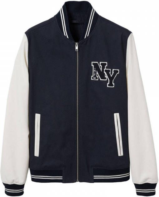 Mango Valencia baseball jacket met patch en steekzakken