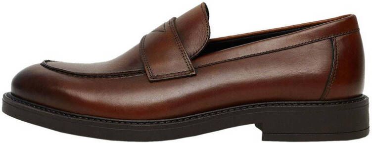 Mango Man leren loafers cognac