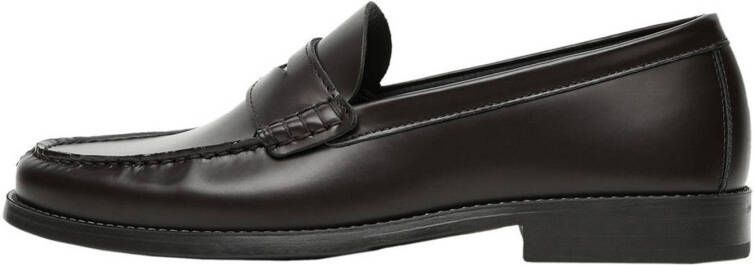 Mango Man leren mocassins donkerbruin