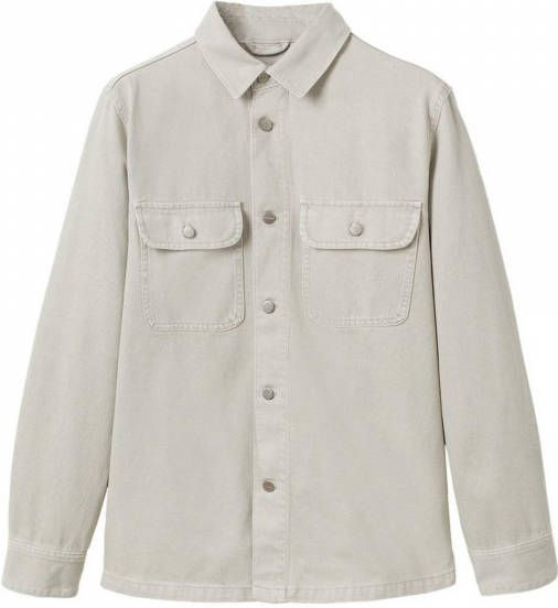 Mango John overshirt van denim met klepzakken