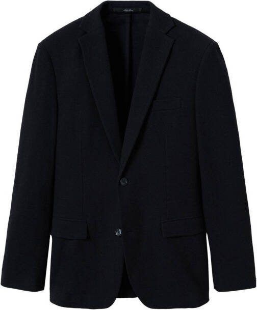 Mango Verner slim fit fijngebreid colbert met klepzakken
