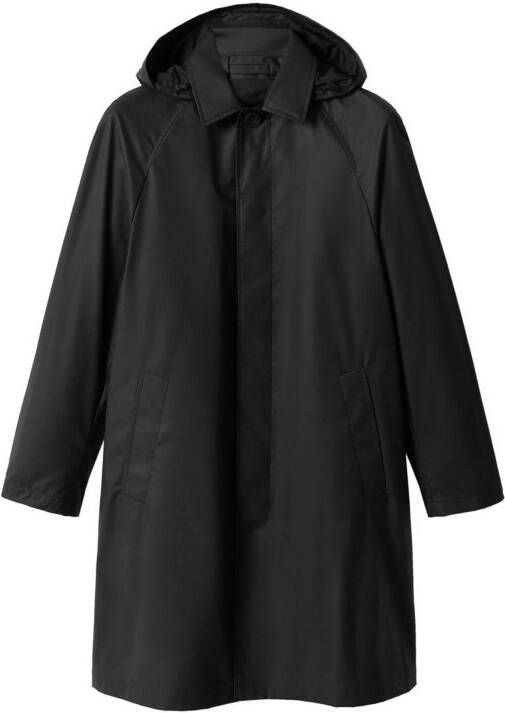 Mango Bilbao trenchcoat met capuchon en steekzakken