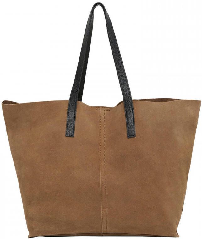 Mango Gabi shopper van su&#xE8, de met leren details