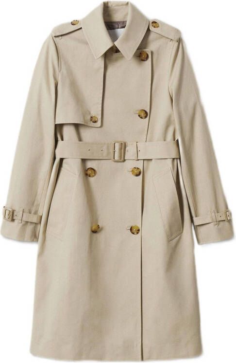 Mango Polana double breasted trenchcoat met ceintuur en steekzakken