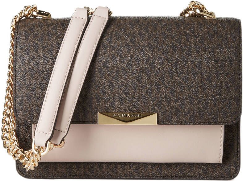 Michael Kors crossbody tas Jade L met logoprint donkerbruin