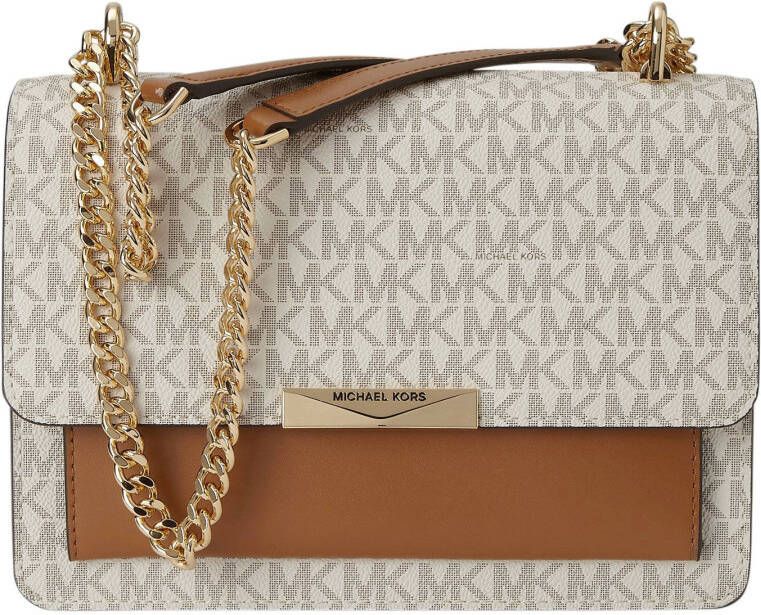Michael Kors crossboy tas Jade L met logoprint ecru