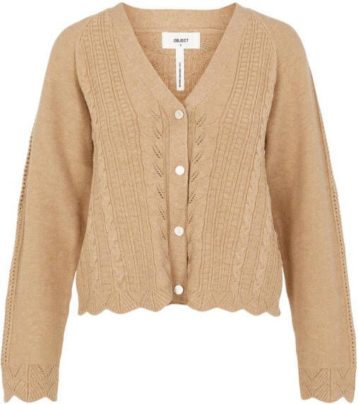 OBJECT gebreid vest OBJPORTIA camel