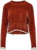 ONLY grofgebreide chenille trui roodbruin online kopen