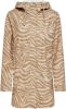 ONLY CARMAKOMA coated jas CARELLEN met zebraprint lichtbruin/beige online kopen