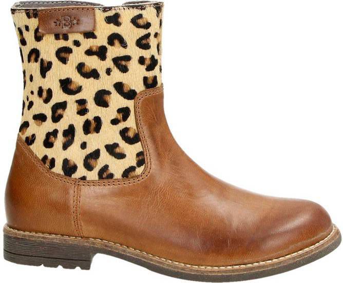 Orange Babies rits & gesloten boots cognac Orange Babies enkellaarsjes cognac Jassenshoponline.nl