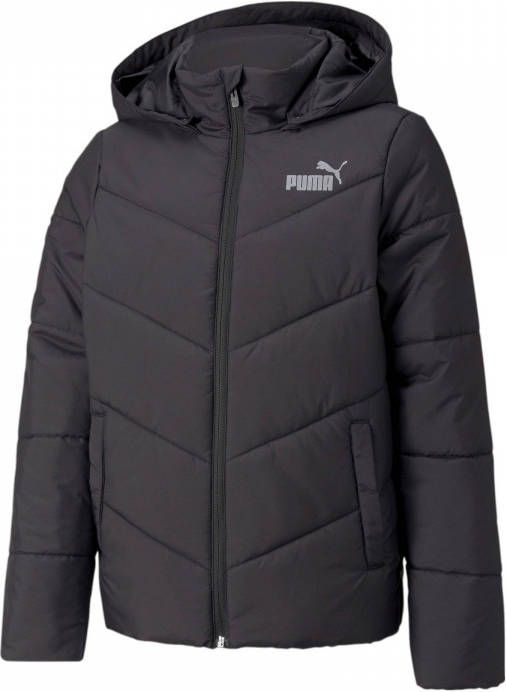 Puma essentials padded winterjas zwart kinderen
