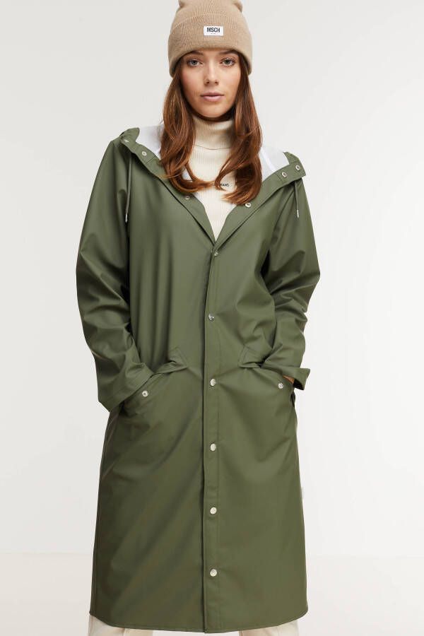 Rains Regenjassen Longer Jacket Groen