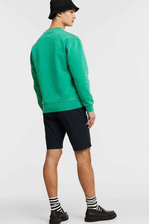 Scotch & Soda Sweater met logoprint en verwassen look