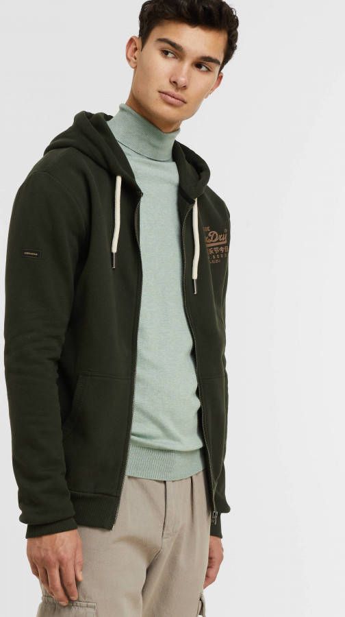 Superdry Vesten Vl Tonal Zip Hood Groen