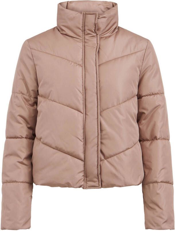 VILA gewatteerde jas VITATE lichtbruin