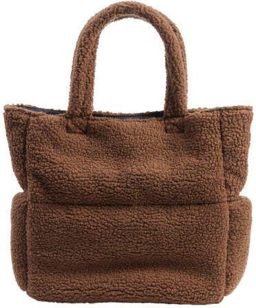 VILA teddy shopper VISAGE bruin