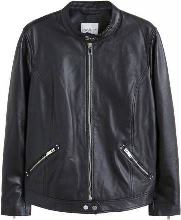 Violeta by Mango leren bikerjack zwart Jassenshoponline.nl Mango leren bikerjack zwart | wehkamp