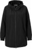 Zizzi waterdichte korte softshell jas met capuchon zwart online kopen