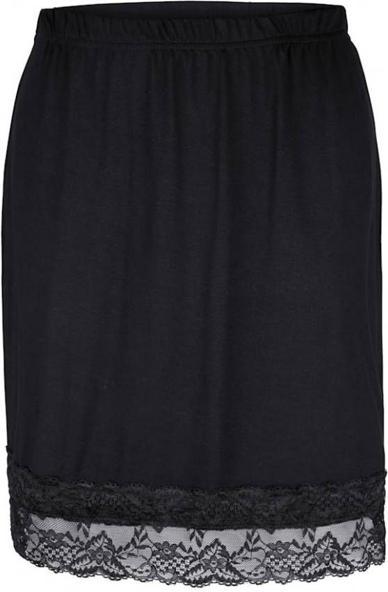 MIAMODA Hip tube met elastisch kant aan de zoom Zwart