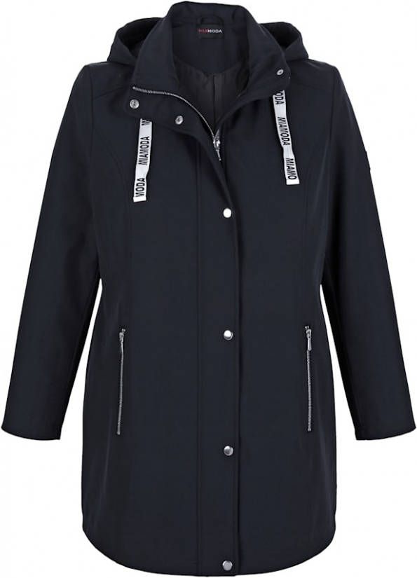 MIAMODA Jas met praktische capuchon Zwart